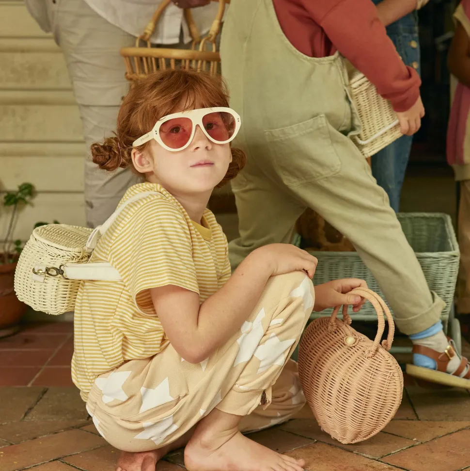 Discount Olli Ella Mini Chari Rattan Bag - Chalk