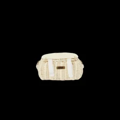 Discount Olli Ella Mini Chari Rattan Bag - Chalk
