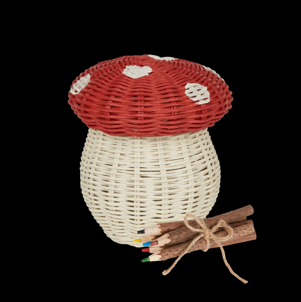 Discount Olli Ella Porcini Basket - Red