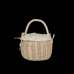 Outlet Olli Ella Rattan Berry Basket with Lining - Pansy
