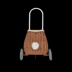 Online Olli Ella Rattan Bunny Luggy with Lining - Gumdrop