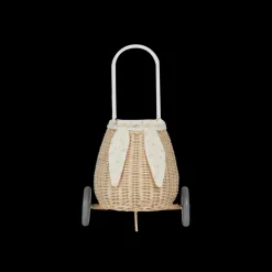 Discount Olli Ella Rattan Bunny Luggy with Lining - Pansy