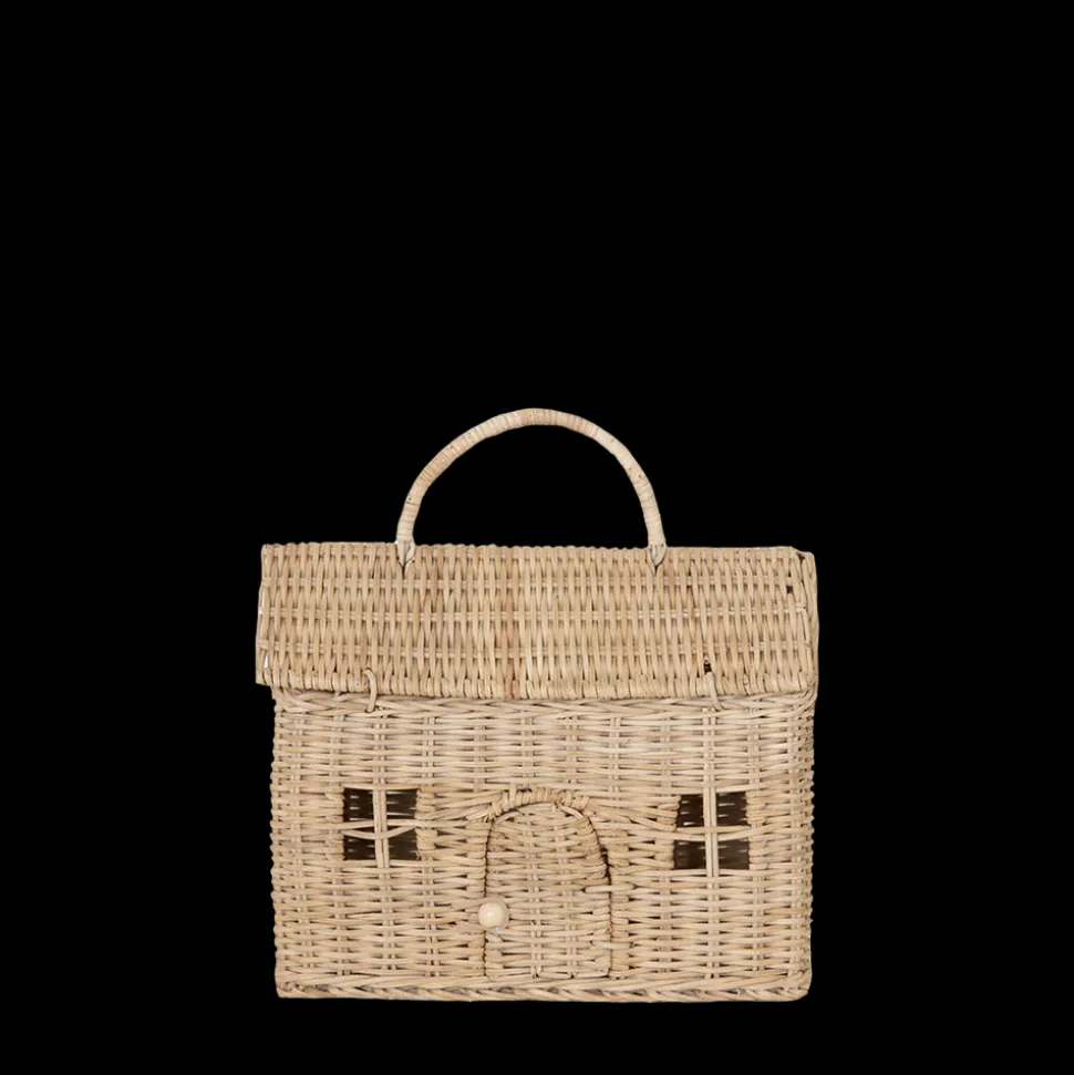Hot Olli Ella Rattan Casa Clutch - Straw