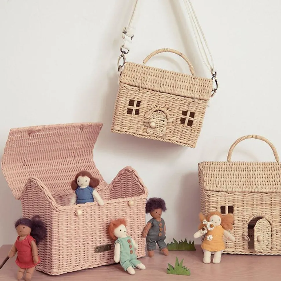 Hot Olli Ella Rattan Casa Clutch - Straw
