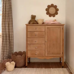 Store Olli Ella Rattan Daisy Wall Basket