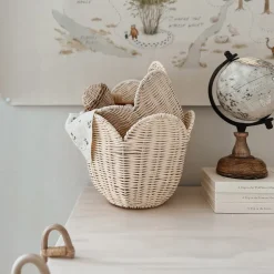New Olli Ella Rattan Lily Basket Set - Buttercream