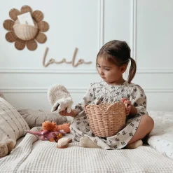 Hot Olli Ella Rattan Lily Basket Set - Seashell Pink