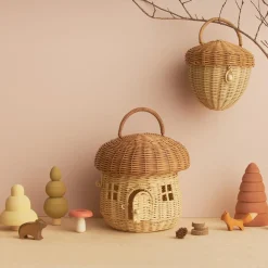 Cheap Olli Ella Rattan Mushroom Basket - Natural