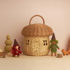 Cheap Olli Ella Rattan Mushroom Basket - Natural