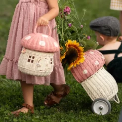 Discount Olli Ella Rattan Mushroom Luggy - Musk