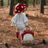 Clearance Olli Ella Rattan Mushroom Luggy - Red