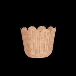 Fashion Olli Ella Rattan Tulip Basket - Seashell Pink