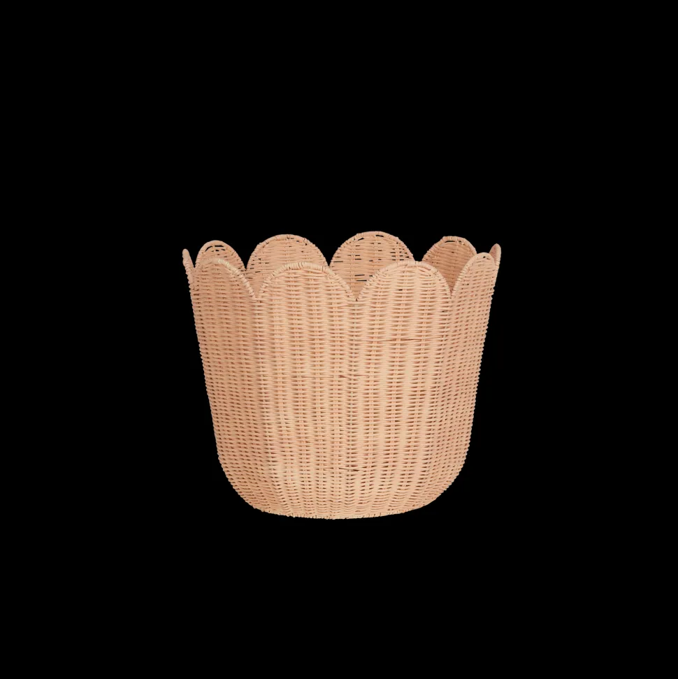Fashion Olli Ella Rattan Tulip Basket - Seashell Pink