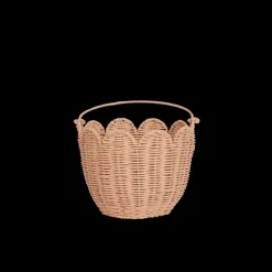 Discount Olli Ella Rattan Tulip Carry Basket - Seashell Pink
