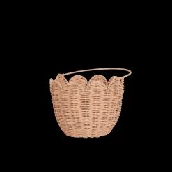 Discount Olli Ella Rattan Tulip Carry Basket - Seashell Pink