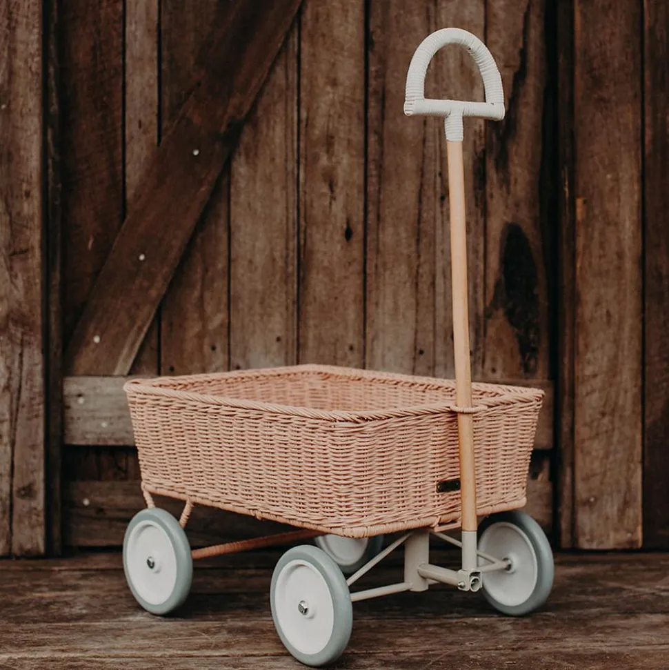 Online Olli Ella Rattan Wonder Wagon - Rose