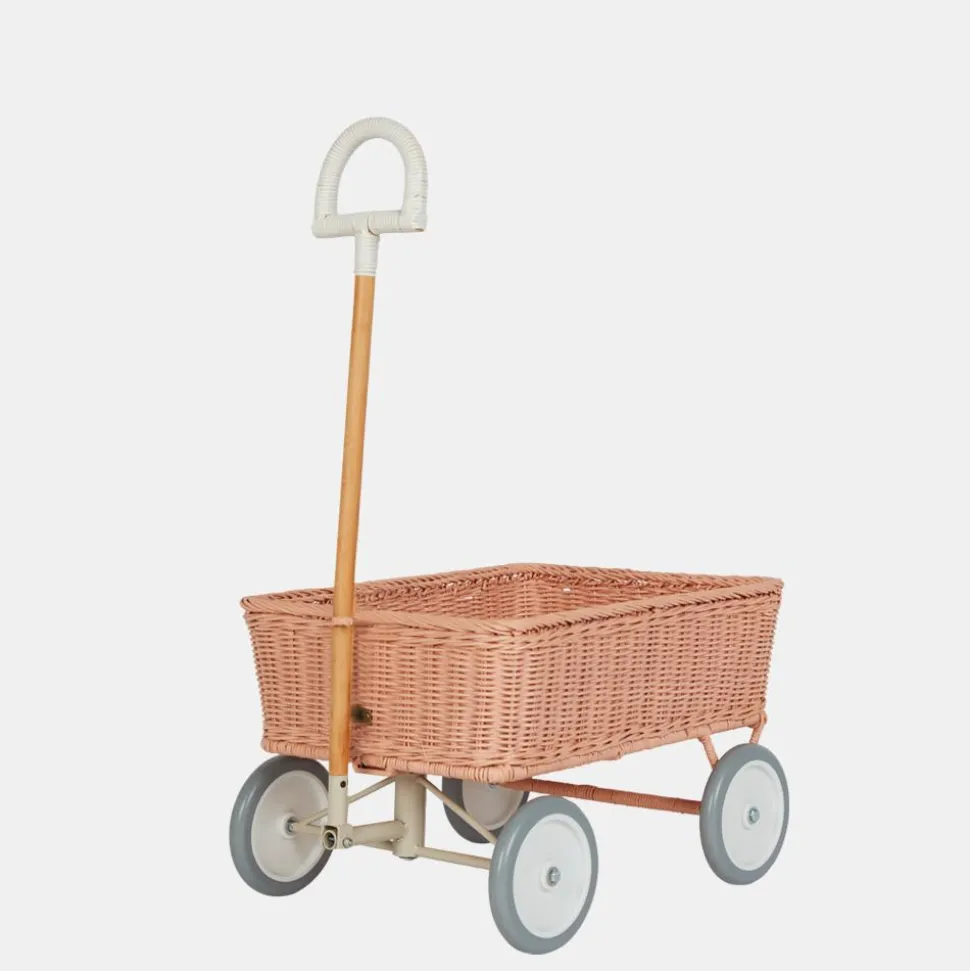 Online Olli Ella Rattan Wonder Wagon - Rose
