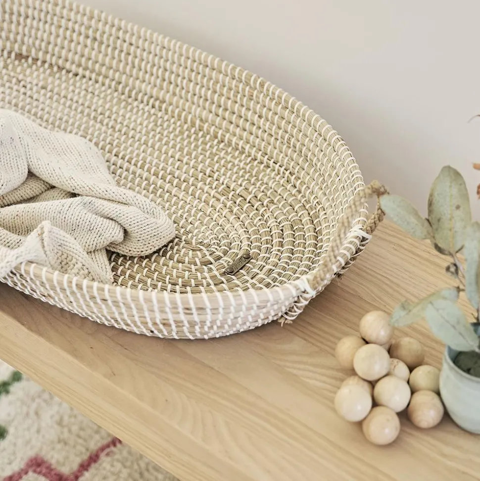 Store Olli Ella Reva Seagrass Changing Basket - Natural