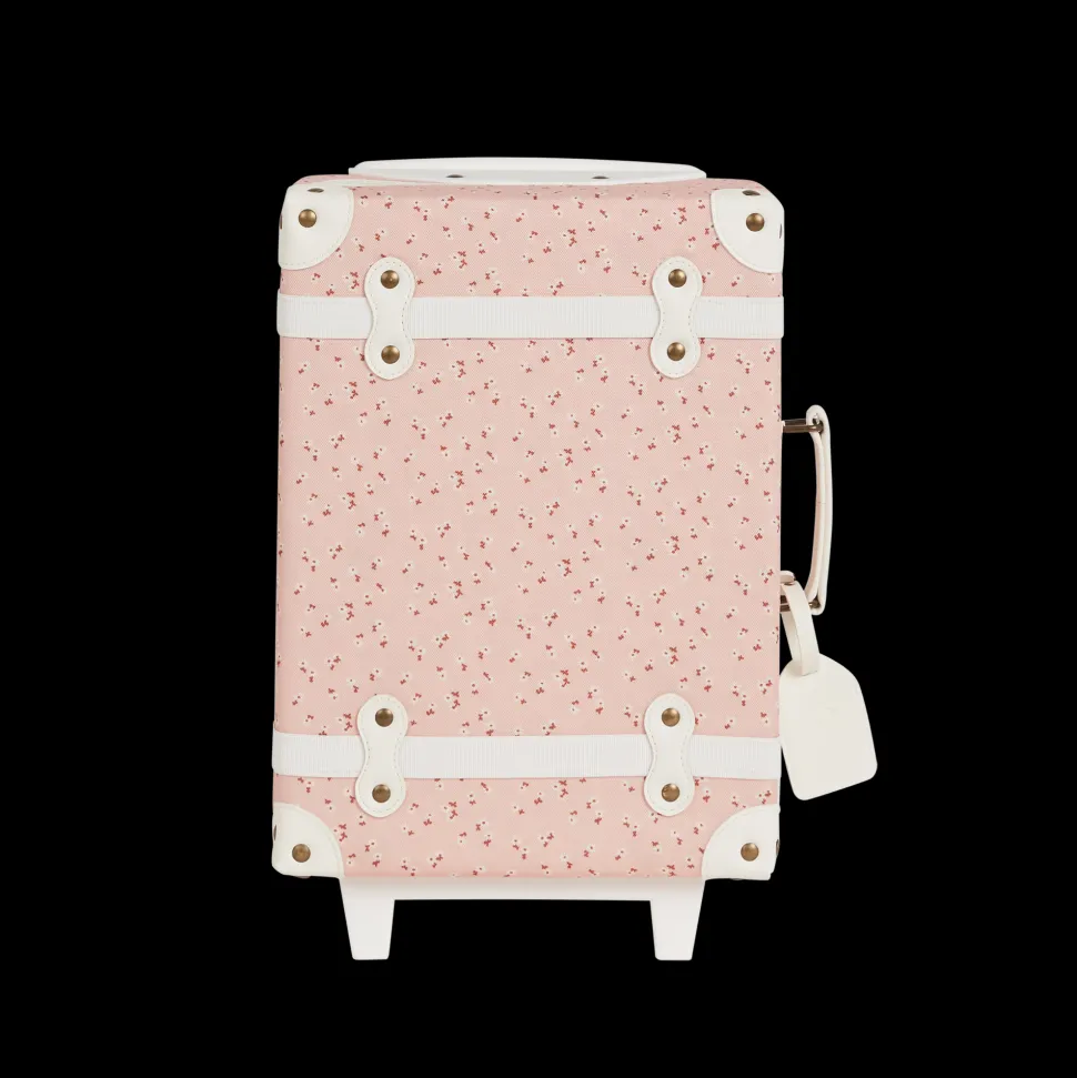 Outlet Olli Ella See-Ya Suitcase - Pink Daisies