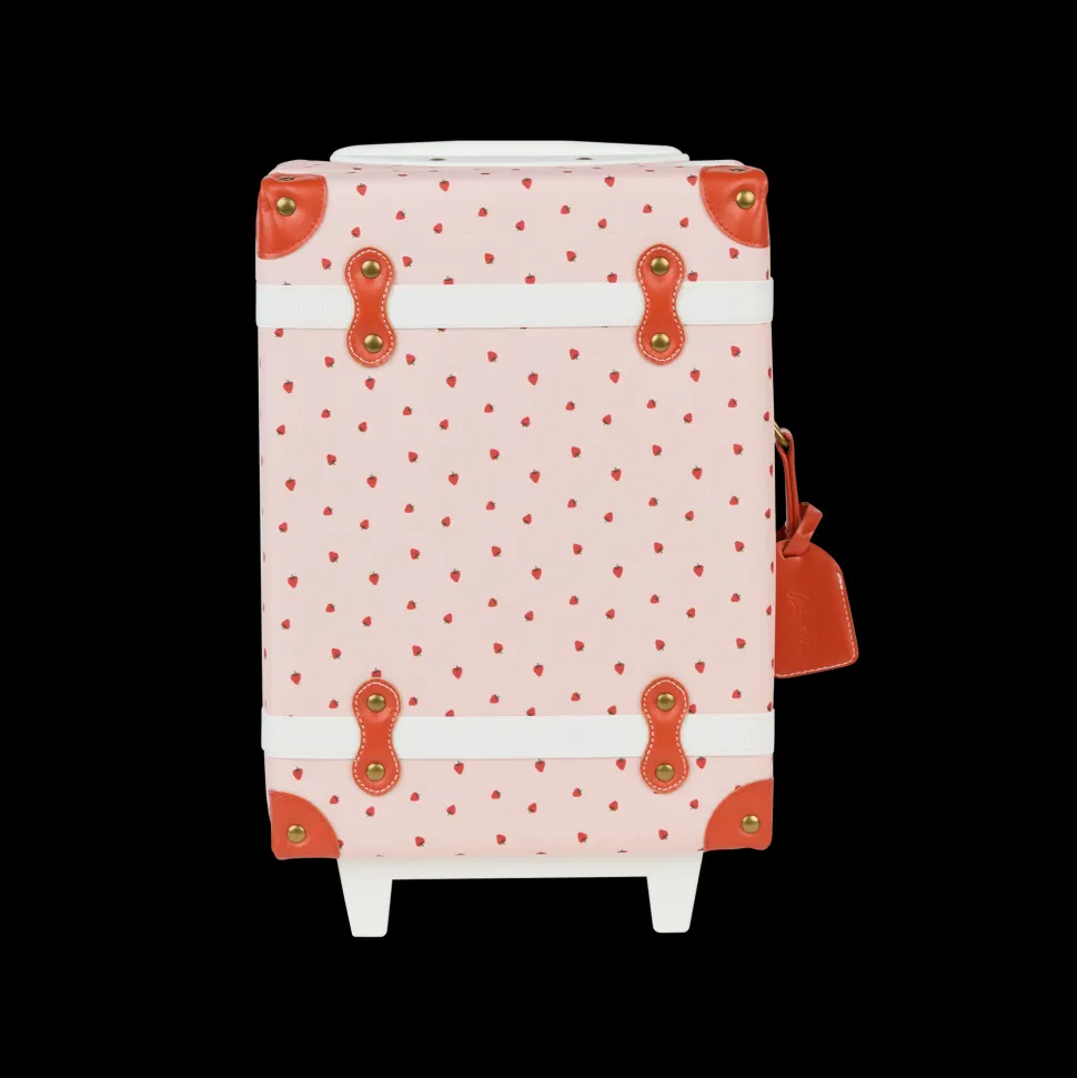 New Olli Ella See-ya Suitcase - Strawberry