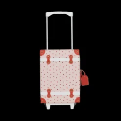 New Olli Ella See-ya Suitcase - Strawberry
